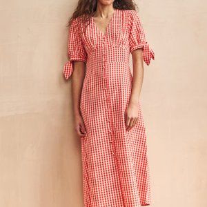 Marks&Spencer Pure Cotton V-Neck MidiTea-Dress